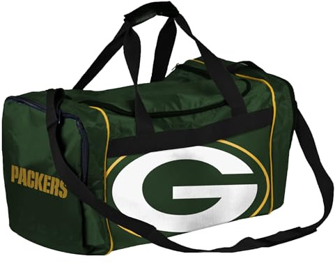 FOCO Offiziell lizenzierte NFL Sporttasche, Green Bay Packers, 21 x 11 x 11, Seesack