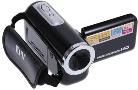 POPETPOP Mini Digital Camera 16 Megapixel 2.0 Inch Black Dv Camcorder | Plastic Body, 4x Digital Zoom, LED Flash, Self-timer and Exposure Compensation, 3 X Aaa Battery