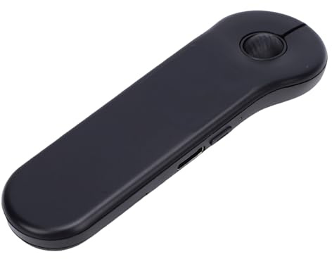 banapoy Wiederaufladbare Kabellose Presenter-Fernbedienung, Bluetooth 5.3 2.4G Präsentationsklicker mit Touchpad für PC Laptop (Black)