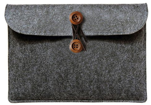 LaoZan 13.3-17.3 Inch Felt Briefcase Laptop Pouch Cover Notebook Computer Case Carrying Case Protector Bag for Macbook,Ultrabook 17.3 Dark Gray