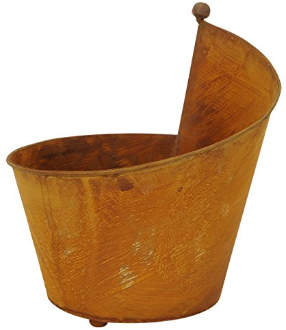 Posiwio mittlere dekorative ausgefallene Deko-Schale Kräuter-Schale Metall edelrost