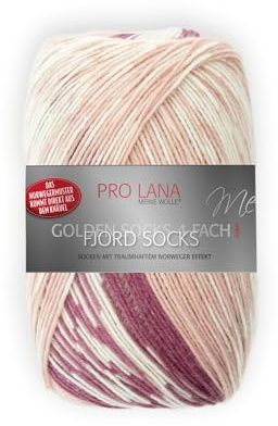 Unbekannt Pro Lana Fjord Socks Color 189 - Ovillo de lana para calcetines, diseño noruego, color rosa