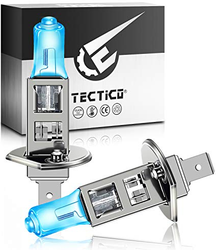 TECTICO H1 P14.5s Fernlicht Halogen Birne 12V 55W Warmweiß +130% Ultra Heller Abblendlicht Nebelscheinwerfer Auto Glühbirne Ersatz, 2 Stücke