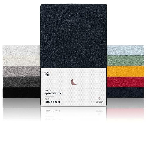 Blumtal Lenzuolo con angoli in cotone spugna 180-200 x 200 cm, confezione da 1 – Coprimaterasso caldo e confortevole, certificato Oeko-Tex per materassi con altezza fino a 30 cm, lenzuolo con angoli