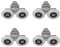 Roulettes Doubles pour Porte de Douche Roulettes pour Porte de Douche Roulettes Coulissantes Porte Salle de Bain Douche Rouleau de Douche de Rechange,Pièces de rechange pour salle de bain 25mm 4 PCS