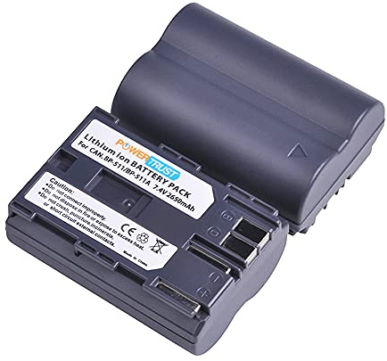 PowerTrust 2 baterías BP-511 BP-511A para Canon EOS 40D 30D 20D 10D 5D D60 300D PowerShot Pro1 G6 G5 G3 G2 G1 Pro90 is