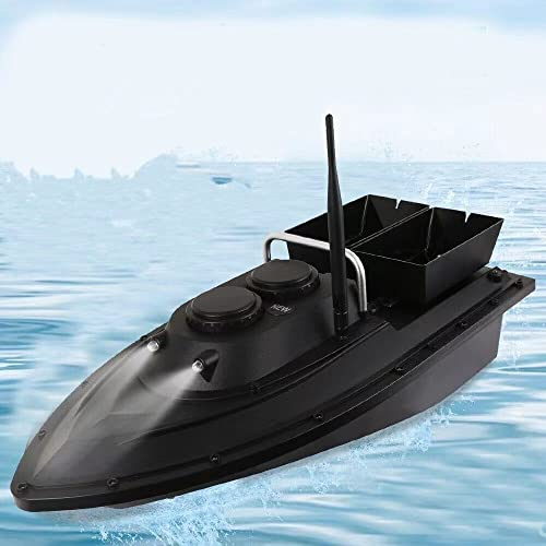 SHZICMY Fischerköderboot 500M Wireless RC Fischerei Köder Boot, Köderköderboot mit Zwei Unabhängigen Köderboxen Elektrisches Rennboot zum Angeln im Freien 7,4 V * 5200 mA