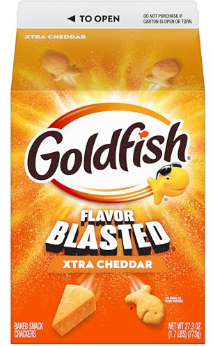 Goldfish Flavor Blasted Xtra Cheddar Cheese Crackers, 27.3 Oz Carton