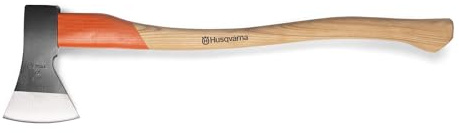 Husqvarna 27-Inch Felling Axe with Ash Wood Handle and Forged Steel Axe Head, Includes Durable Cover