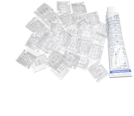 Bird-Tech TM Haken für Katzennetze + Transparent Silikon (100 Stück + 2 Silikon)