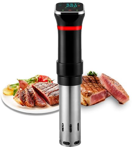 DIERI Sous Cooker Machine Immersion Circulators 1100W Ultra Quiet Stainless Steel Sous Cooker Kitchen Gadgets with Touch Control Accurate Temperature