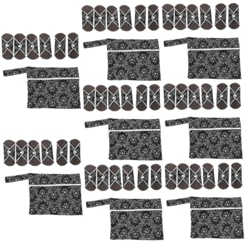 minkissy 48stücke Wiederverwendbare Hygienepads Für Frauen Teiliges Aus Weichem Biologisch Abbaubarem Material Waschbar Und Auslaufsicher Für Menstruation Und Wochenbett Verschiedenen