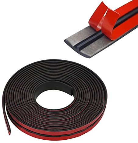 Inscrip Auto Dichtungsstreifen, Windschutzscheibe EPDM-Gummi Streifen, T Form Gummi Dichtungsstreifen Auto Kantenschutz, Wasserdichtes Dichtungs für Auto LKW Tür Fenster Dekor (5M*14mm)