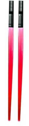 F Fityle Lightsaber Chopsticks Light Up Glowing Chopsticks Party Glow Sticks Chopstick for Holiday Sporting Events Wedding Raves, Red