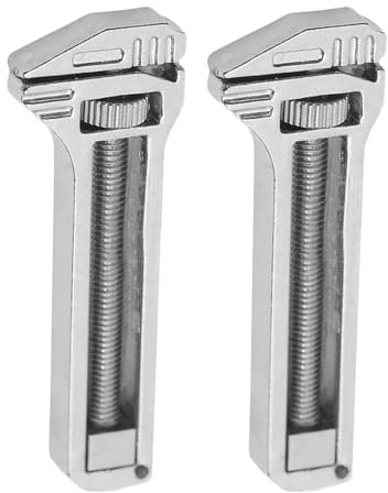 Compact Titanium Multi-tool, Mini Multitool Wrench Alloy Multi-tool for Everyday Prep, Multifunctional Bottle Opener Keychain, Adjustable Wrench for Outdoor Camping Hiking(2ps)