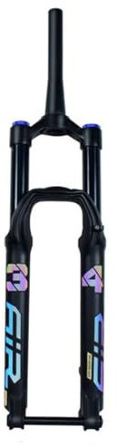 ZECHAO Mountain Air Federgabel, 27,5/29 Zoll Aluminiumlegierung Steckachse 15 * 100mm Scheibenbremse Federweg 140mm Manuell/Kronenverriegelung MTB-Gabel(Tapered Manual Lock,29inch)