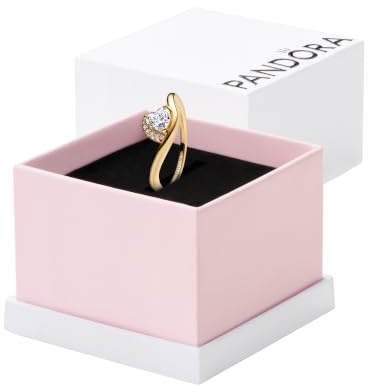PANDORA Damenring mit gewelltem Herz Gold 163660C01