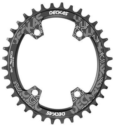 HESHUWEN Kettenblatt Runde Oval 96sBCD Kettenblatt MTB Berg 96bcds Fahrrad 30T 32T 34T 36T 38T Krone Platte Kettenblatt 38 ZäHne(30T,Oval Black)