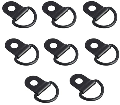 Jecdfs 8pcs Anelli di Fissaggio a D,D Anelli di Fissaggio Anelli di Ancoraggio Ganci Ad Anello,Portata Fino a 200 kg,per Furgoni, Anello A D Furgone,Kayak, Fuoristrada,rimorchi e Camion
