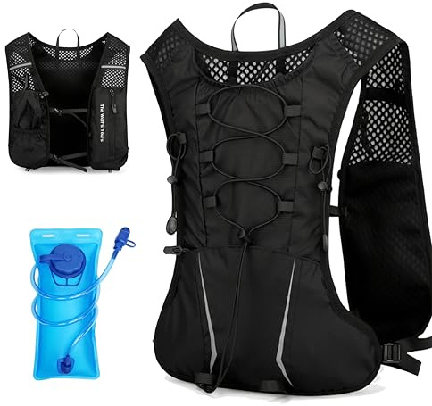 XBT Hydration Pack with 2L Water Bladder – Lightweight Running Vest for Men & Women – Adjustable, Breathable, Reflective Hydration Backpack for Hiking, Cycling, Trail Running, Marathon