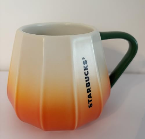STARBUCKS Kürbis Tasse Halloween 2025 Limited Edition orange weiß Pumpkin 385 ml