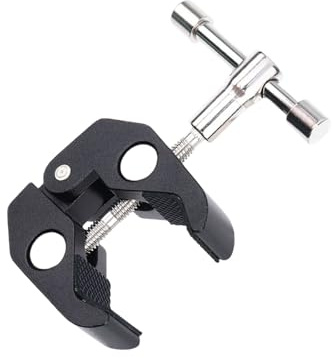 Bras de serrage en métal avec trou de filetage 6,35 mm pour appareil photo reflex numérique, lumière LED, accessoires de microphone en aluminium