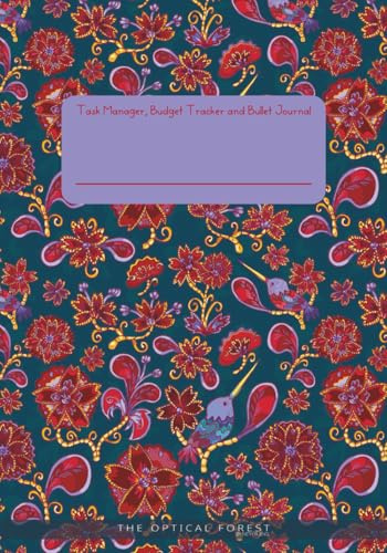 Task Manager, Budget Tracker and Bullet Journal: 7x10 inches, 200 pages | 50+ task checklist and budgeting pages | 12 months agenda, planner and daily ... | Paperback, white pages | Undated months