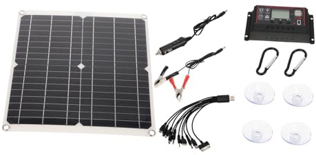 FUTUREORYY Chargeur Solaire Panneau Solaire Extérieur Kit de Panneaux Chargeur de Panneau