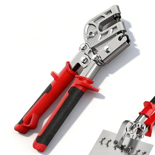 Trockenbau Zange, Profil Verbundzange Crimpzange für Stahlbolzen 0,4-0,8mm, Hohe Stärke Trockenbau Werkzeug für Metallprofile, Gipskartonarbeiten, Dekorationsprojekte