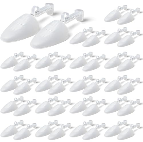YFNVH 20 Paar Schuhspanner Herren Kunststoff | Verstellbare Schuhformer mit Feder (Gr 39-46) Transparente Schuhbaum für Sneaker Halbschuhe, Schuhe form