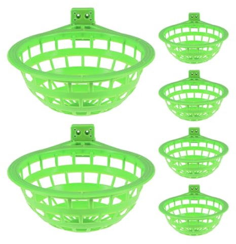 FOMIYES Lot de 6 Nids en Plastique Verts Grands pour Pigeons, Bols D’Incubation Nidification, Bassin Solide et Facile à Nettoyer pour Élevage et Éclosion D’Oiseaux, Adapté aux Calopsittes