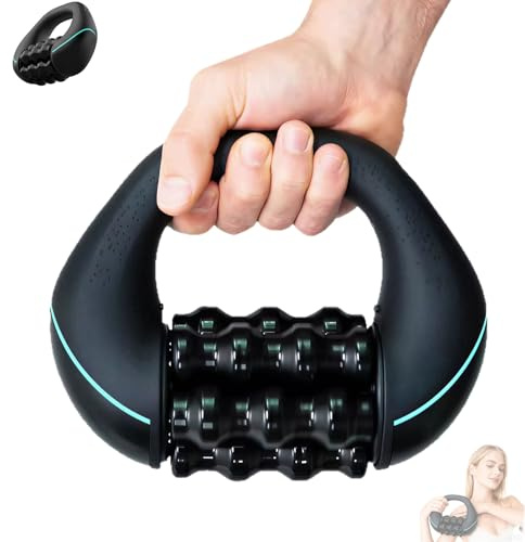 Marvixor Massageroller,luminis Massageroller,luminis Flow Relief Massage Roller,elektrisch,Ergonomischer Mehrfachgriff,3 Intensitätsstufen & 24 Massageknöpfen(A)