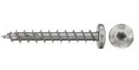 fischer 100 x PowerFast II PTF 5.0x40 A2 100 Chipboard Screws Half Round Head Inner Star TX Socket Fully Threaded A2 Stainless Steel for Metal Wood Connections