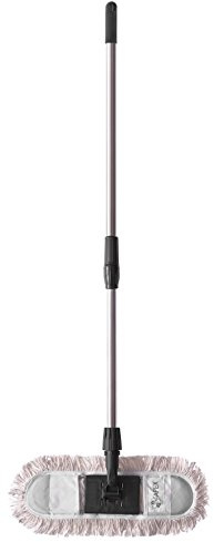 Apex Apex Lavapavimenti con Panno in Cotone – Testa Snodata, Grande Superficie Pulente, Panno Lavabile in Lavatrice, Manico Cromato Allungabile 90-130 cm, 40x17 cm