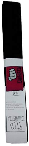 YOSIHIRO Cinturon Karate Y Judo 100% Algodon, Negro, Talla Única