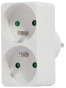 Chacon Domino 2 x 16 A - blanc