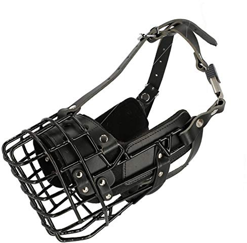 Dingo Gear Gummierter Metallmaulkorb Mittel Deutscher Schäferhund | Professionell, Bequem, Universell, Lange Spaziergänge S03041
