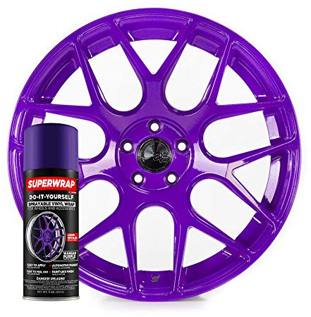 ITC International Tool Company Superwrap Vinyl Spray Paint Wrap For Alloys Badges Calipers And Mirrors 325ml (Wangan Purple)