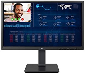 LG 24” 24CN650I-6N FHD IPS All-in-One Thin Client with Quad-core Processor, IGEL® OS, Built-in FHD Webcam & Speaker, Black