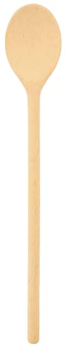 teemando® großer, stabiler Marken-Kochlöffel aus Holz, 40 cm, ovaler Kochlöffel zum Kochen und Backen, garantiert unkaputtbar bei normaler Anwendung