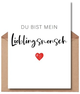 The Life Barn Postkarte mit Umschlag Lieblingsmensch Karte Geburtstag | Hochwertige Karte aus 350g Papier, inkl Kraftpapierumschlag