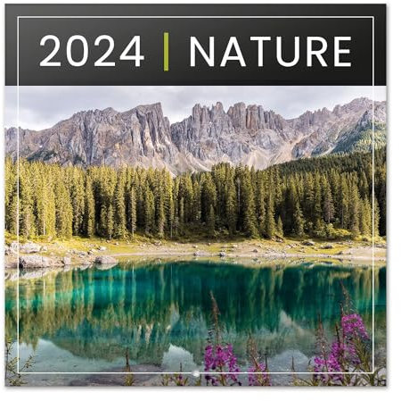 Grupo Erik Kalender 2024 Wandkalender 2024 - Nature Kalender 2024 Familienplaner 30 x 30 cm 12 Monate + Letzten 4 Monate 2023 auf einer Seite