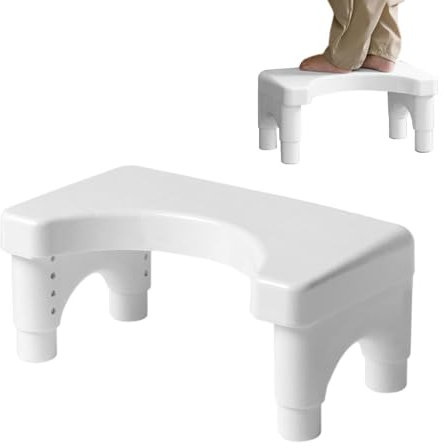 Niktule Kothocker | 5° geneigte, rutschfeste Toilettenhocker mit Einstellbarer Höhe - Kindergartenprodukte für einen reibungslosen Stuhlgang für Senioren, Schwangere, Kinder und Patienten
