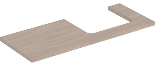 Geberit ONE Waschtischplatte, Ausschnitt rechts, 120x3x47 cm, 505.325.00.; Farbe: Eiche/Melamin Holzstruktur