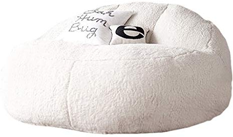 Generisch Lounge-Sessel,Big Lamb Samt-Sitzsack-Sofa-Set, Lazy-Sofa, ungefüllt, für Kinder und Erwachsene, Balkon, Eckhocker, Flauschiges Kissen