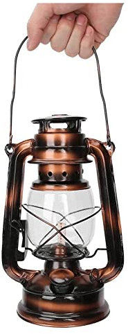 SFQEVHRZ Öllampe， Kerosinlampe， Retro-Öllampe, Vintage-Stil, hängende Hurrikan-Petroleumlampe aus Eisen, tragbare Klassische Öllaterne for die Beleuchtung von Camping im Innen- und Außenbereich