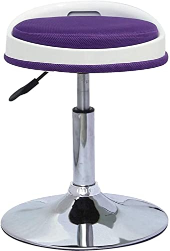 QZQJUILU Hocker, Rollhocker Rollhocker Barhocker 368 Grad Drehhocker, Stoffsitzfläche Verstellbarer Friseurhocker Beauty Barber Shop Bürostuhl/H/38,5 * 44