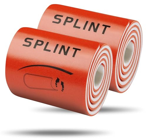 PULOX Splint-Schiene 2er-Set 91 x 11 cm formbare Ruhigstellungsschiene | Immobilisationshilfe zur Stabilisierung von Armen und Beinen, zuschneidbar, leicht und vielseitig einsetzbar