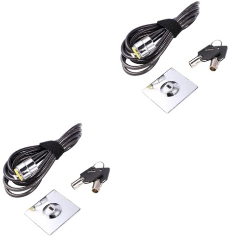 OSALADI 2stücke Laptop Lock Mit Stahlkabel Und Schloss Tragbare Sicherheitslösung Für Heim Und Büro Schützt Notebook Und Tablet Vor Diebstahl