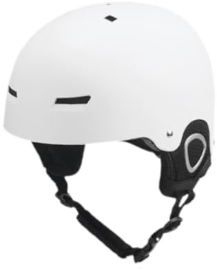 Folpus Casque de Ski, Casque de Skateboard, Coussinets d'oreille Amovibles pour Hommes et Femmes, Casque de Snowboard, Casque de Neige pour Le Patinage à, White M
